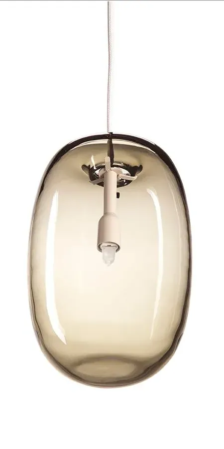 Elongated Pendant Light - Oxide Red, Metal