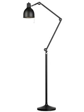 Floor Light with Metal Detailing - Misty Blue