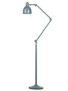 Floor Light with Metal Detailing - Warm Grey