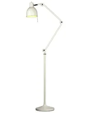 Floor Light with Metal Detailing - Warm Grey