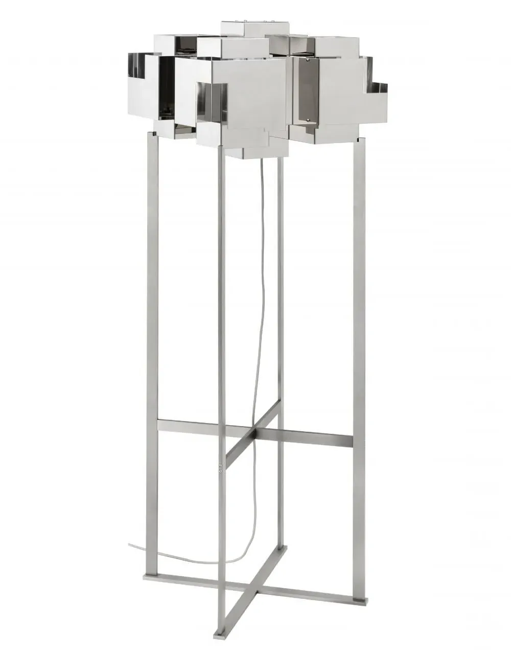 Geometric Floor Lamp - Brass, Metal