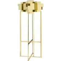 Geometric Floor Lamp - Brass, Metal