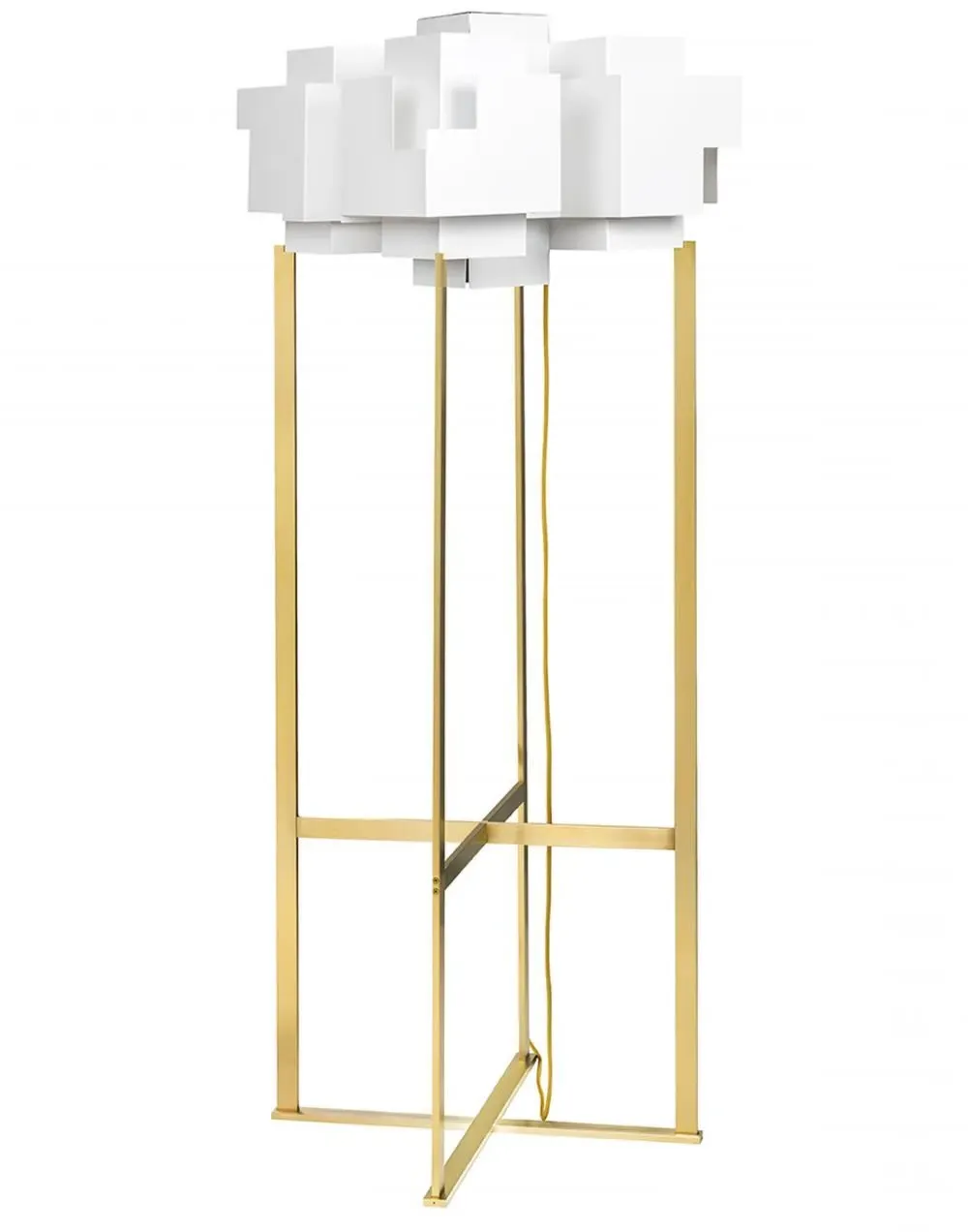 Geometric Floor Lamp - Stainless Steel