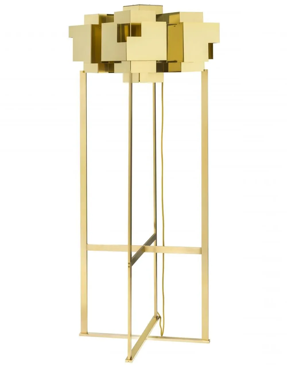 Geometric Floor Lamp - Stainless Steel