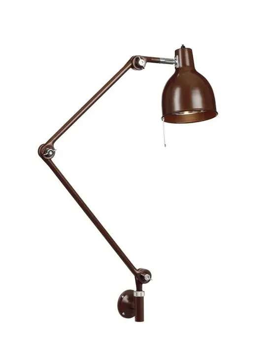 Long Wall Light Hardwired - Oxide Red, Metal