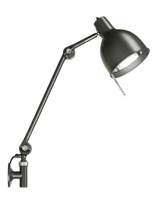 Medium Wall Light Hardwired - Matt Black, Metal