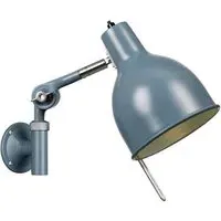 Short Wall Light Hardwired - Misty Blue, Metal