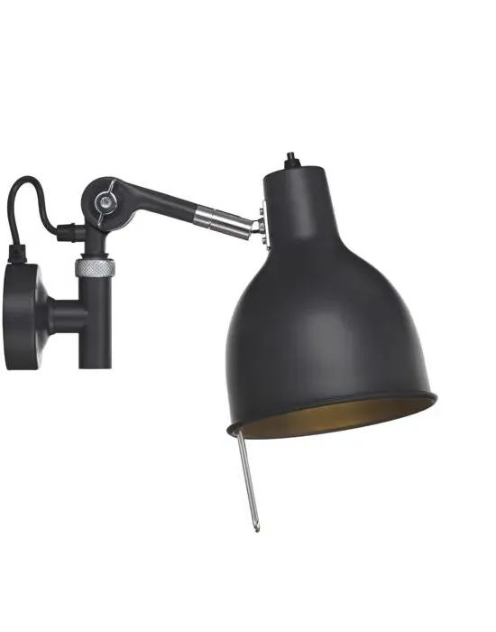 Short Wall Light Hardwired - Oxide Red, Metal