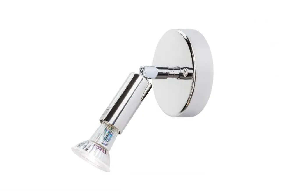 Single Spotlight Hardwired - White, Brass