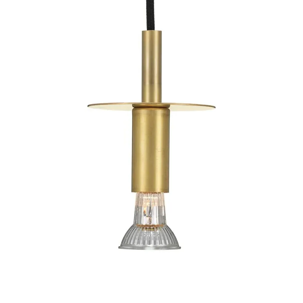 Small Pendant Lamp with Hook Mount - Brass