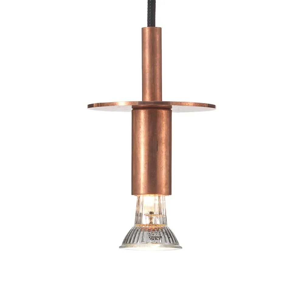 Small Pendant Lamp with Hook Mount - Copper