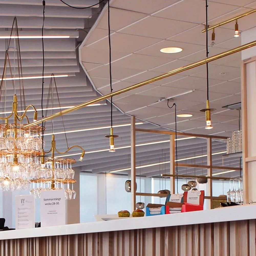 Small Pendant Lamp with Hook Mount - White, Brass