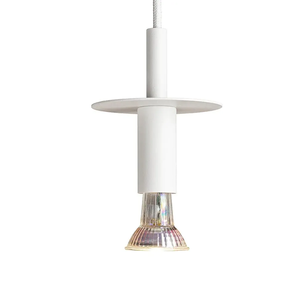 Small Pendant Lamp with Hook Mount - White, Brass image