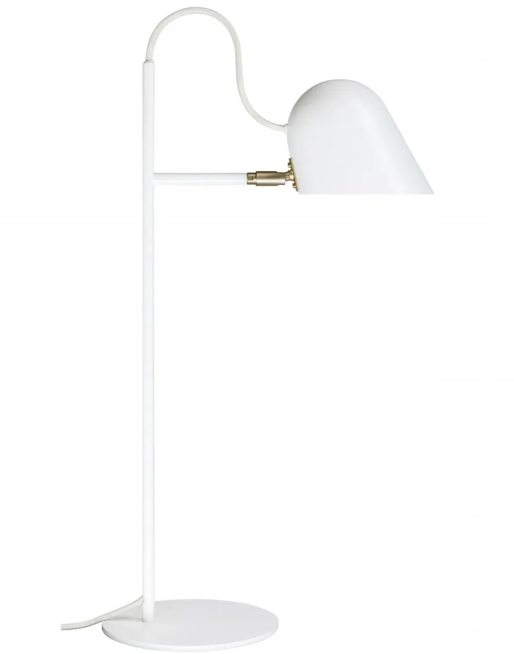 Table Lamp with Cable Management - White