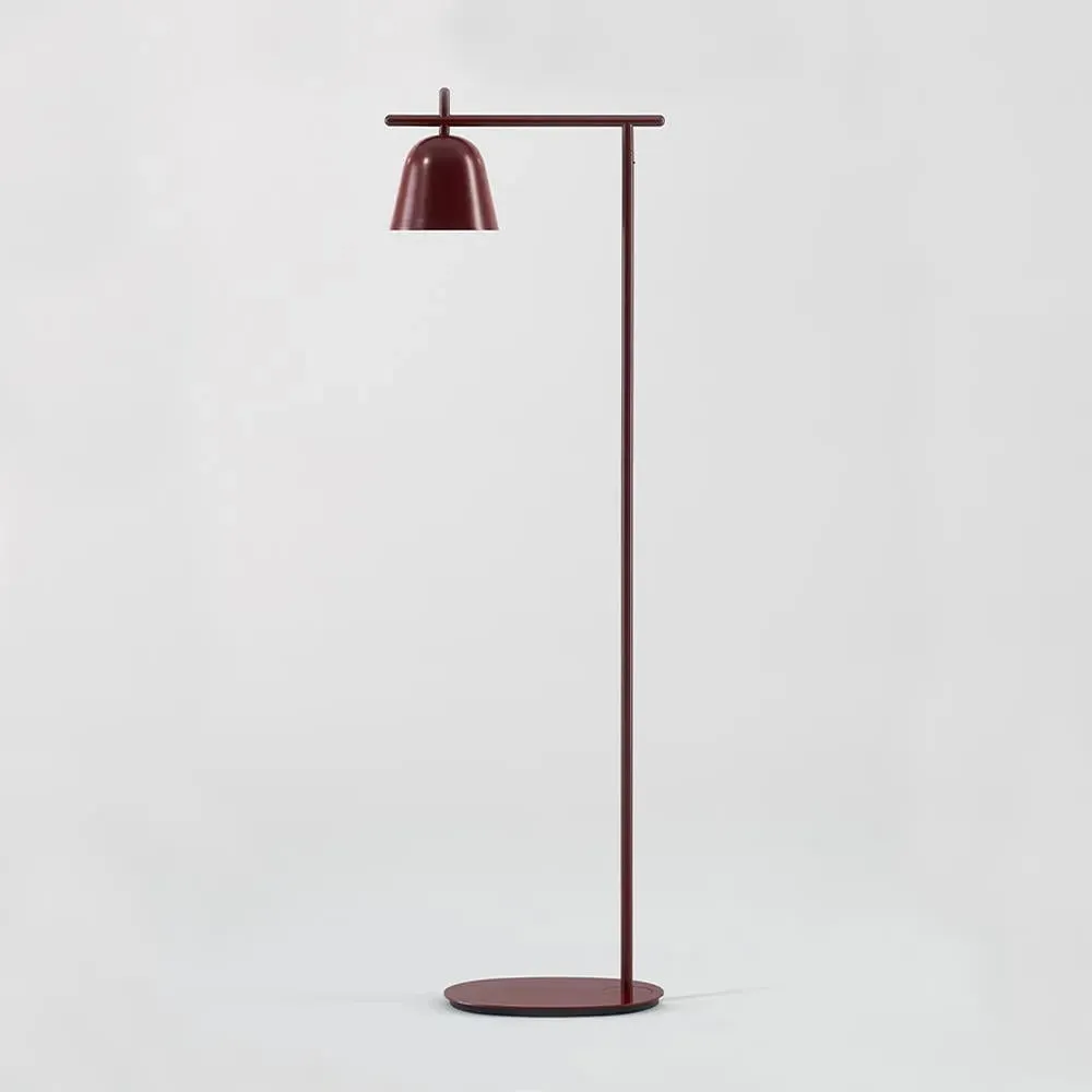 Floor Lamp with Adjustable Dome - Red, Steel image