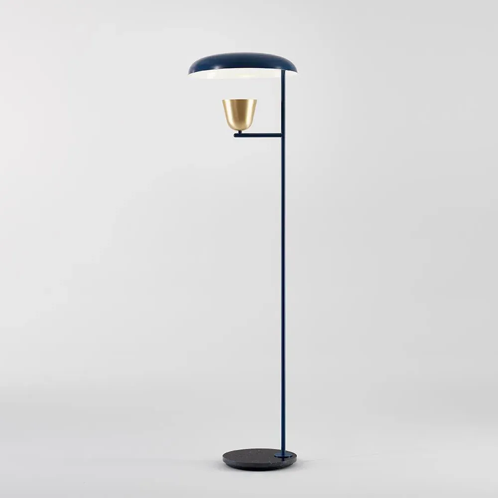 LightoLight Floor Lamp - Blue, Brass