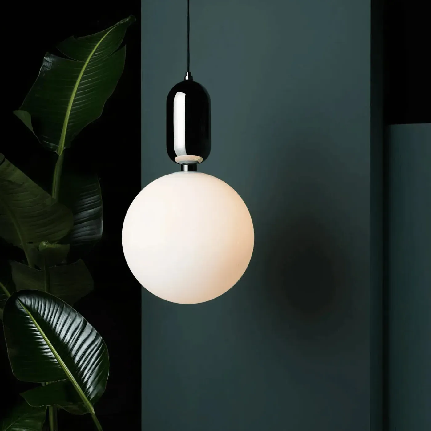 Pendant Light - Black, Ceramic Glass