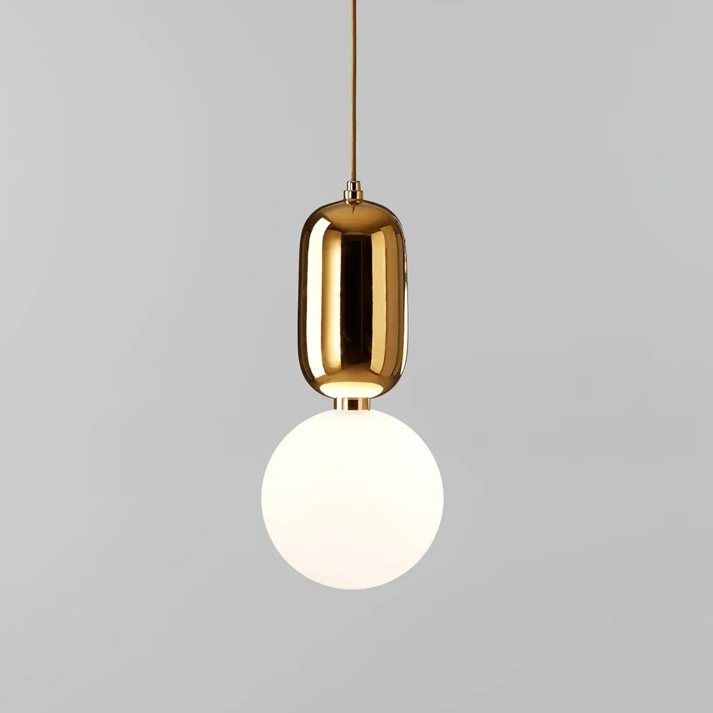 Pendant Light - Golden, Ceramic Glass