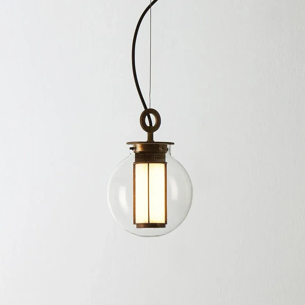 Pendant Light with LED Column - Grey, Glass image