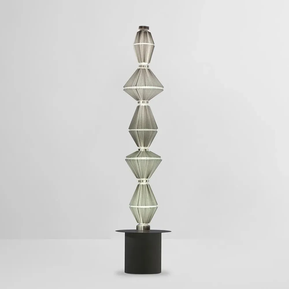 Small Floor Lamp with Diffuser - Grey, Steel
