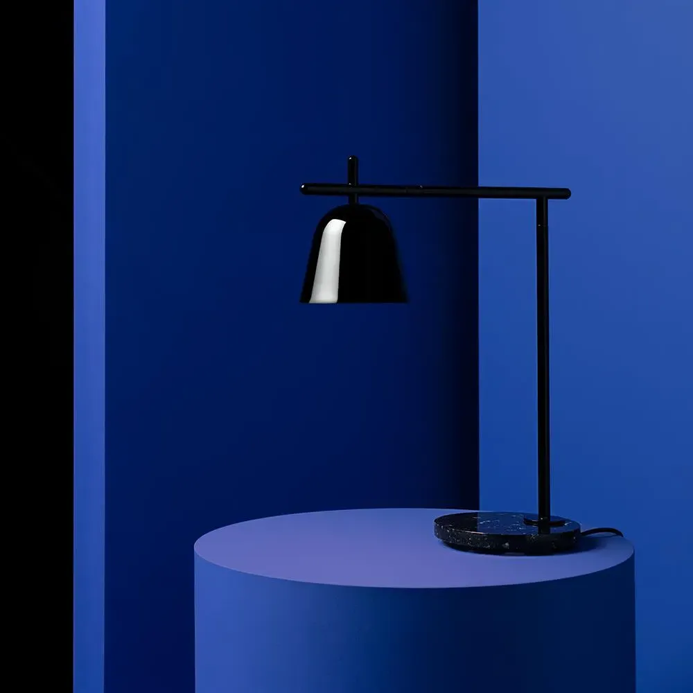 Table Lamp with Dome Shade - Black, Brass