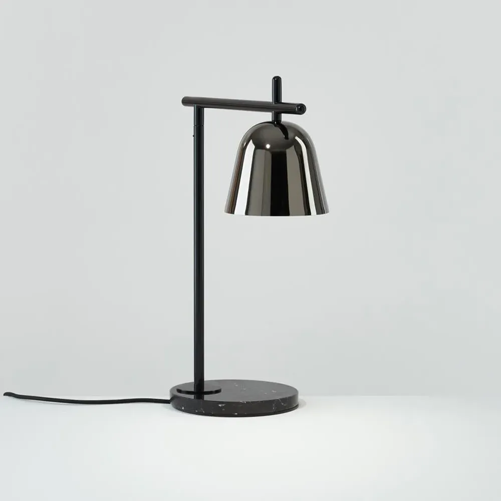 Table Lamp with Dome Shade - Black, Brass image
