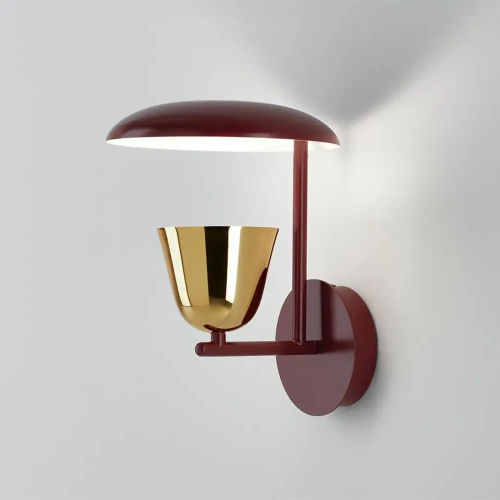 Wall Lamp with Dome Shade - Black, Steel