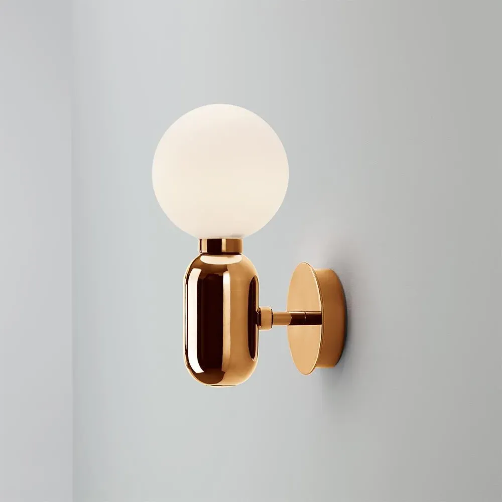 Wall Lamp with Glass Diffuser - Black, Ceramic