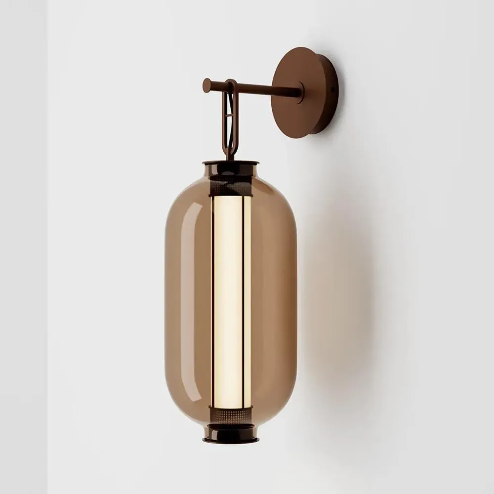 Wall Lamp with Glass Diffuser - Grey, Steel