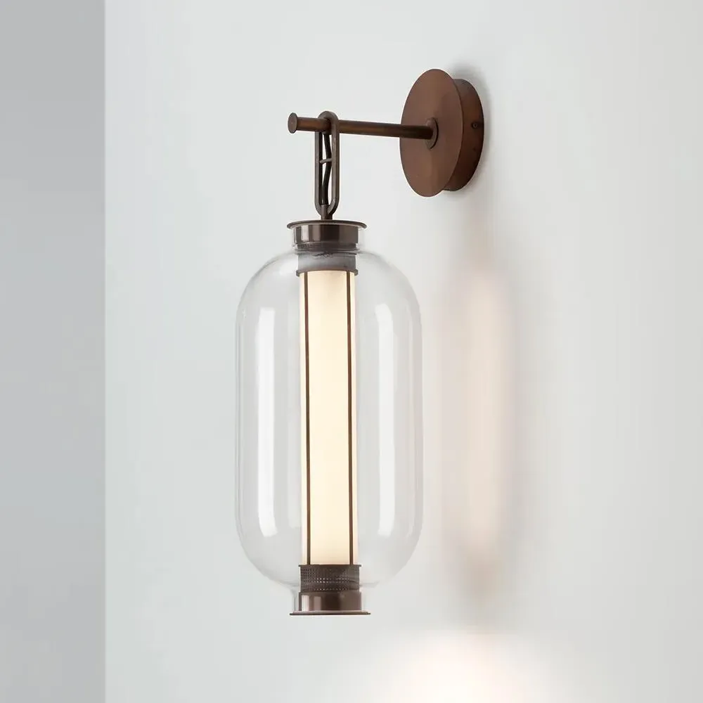 Wall Lamp with Glass Diffuser - Grey, Steel