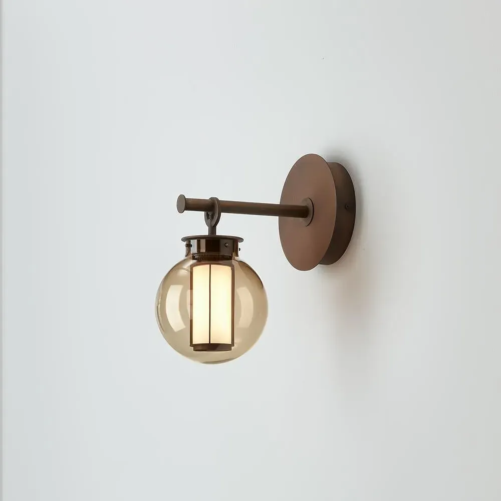 Wall Lamp with Glass Diffuser - Grey, Steel