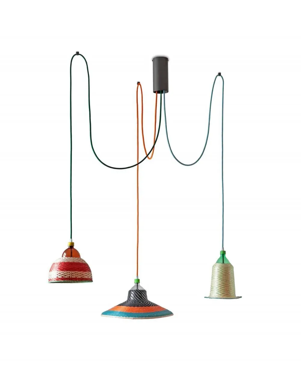 12-Light Cluster Pendant - Multicolor, PET