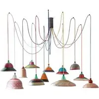 12-Light Cluster Pendant - Multicolor, PET