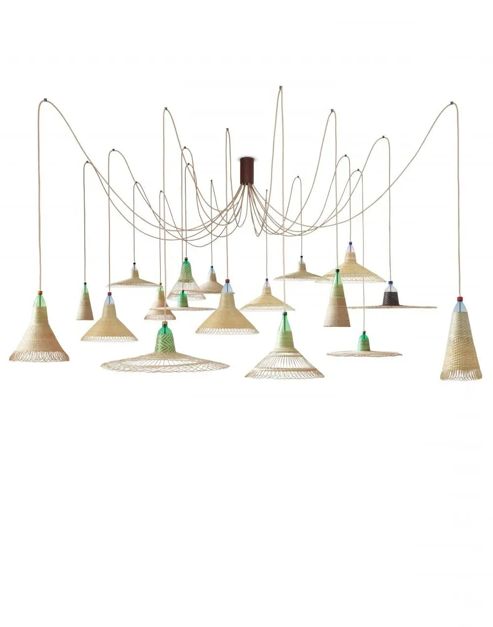 3-Light Triple Pendant - Natural, Wicker