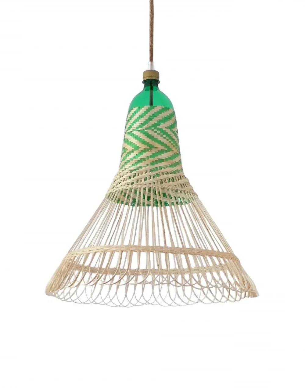 Chimbarongo Triple Pendant Light - Blue, Wicker