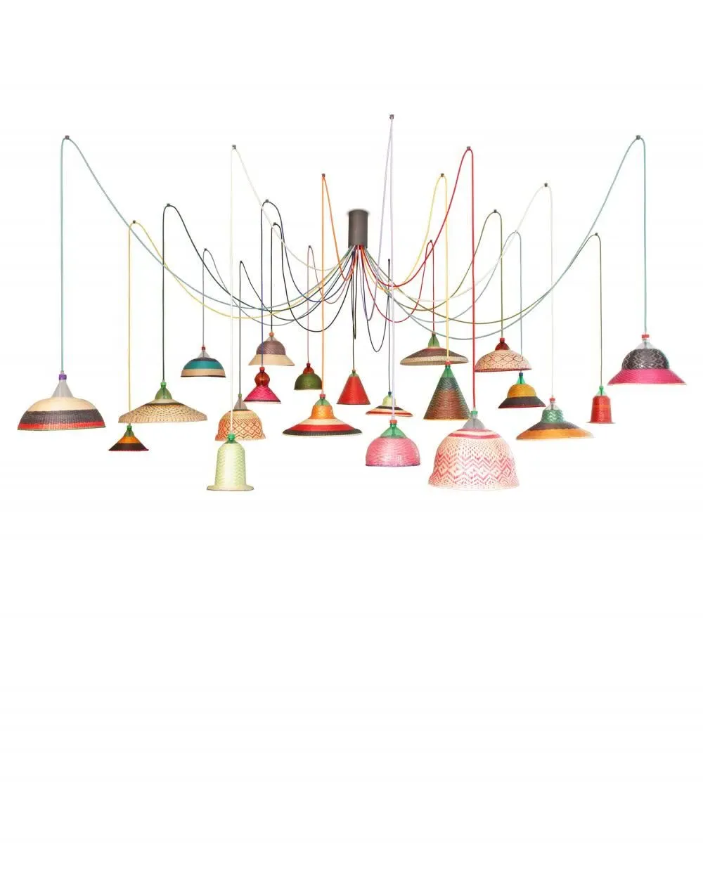 Eperara Siapidara Cluster Pendant Light - Straw, Palm Fibre image