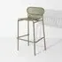 Bar Stool with Slat Design - Jade Green