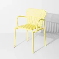 Bridge Chair with Slat Construction - Yellow
