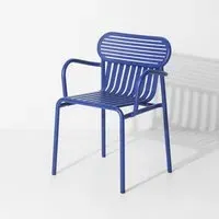 Bridge Chair with Slat Design - Blue