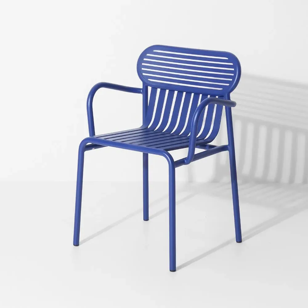 Bridge Chair with Slat Design - Blue image