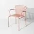 Bridge Chair with Slat Design - Blush