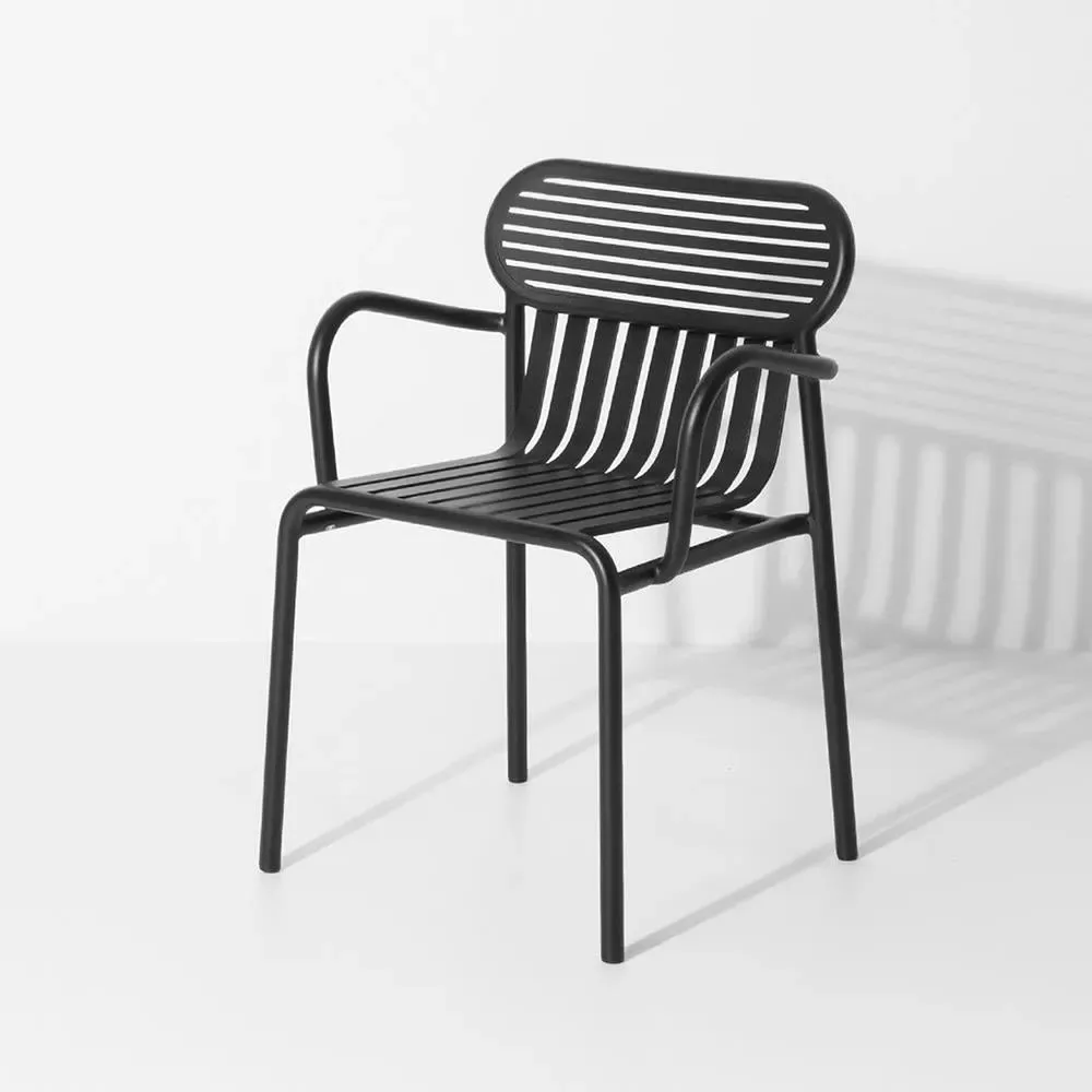 Bridge Chair with Slats - Black image