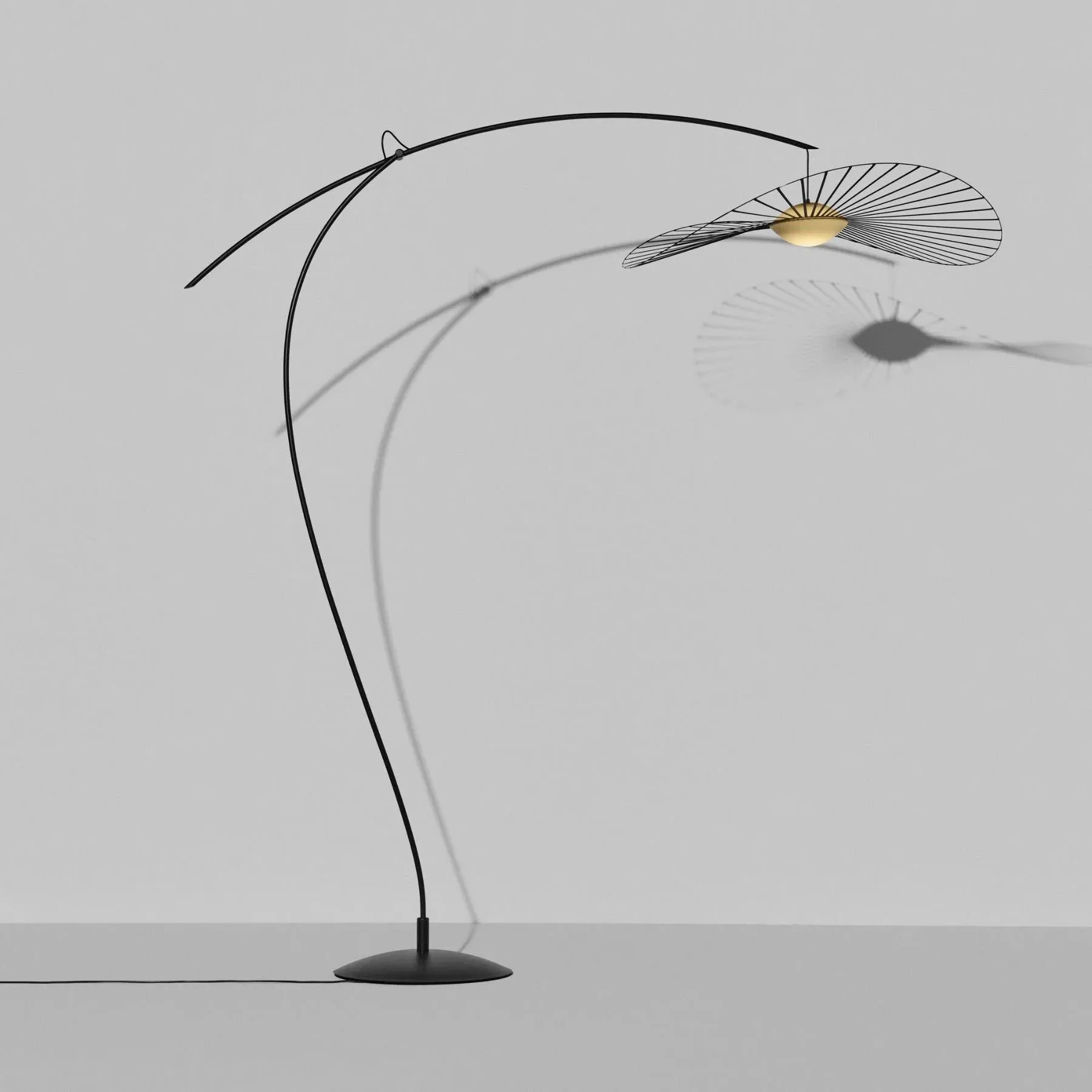 Floor Light with LED - Black, Glass