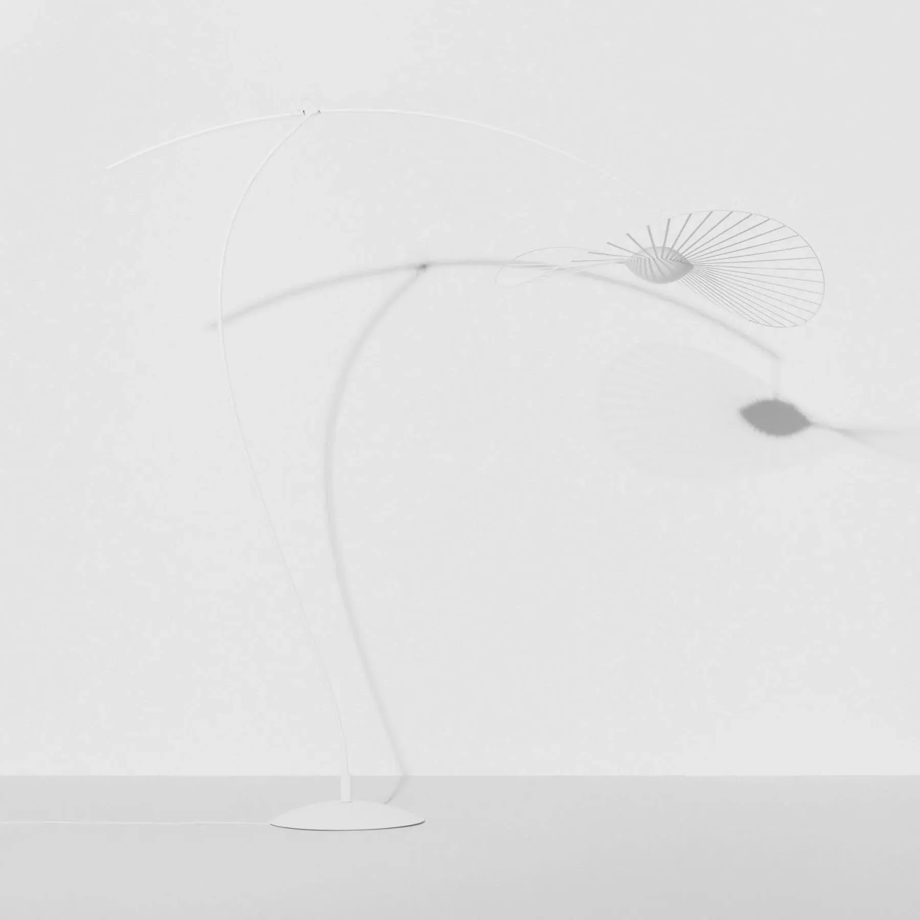 Floor Light with LED - Black, Glass