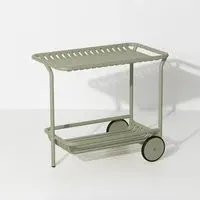 Garden Trolley with Slats - Jade Green, Metal