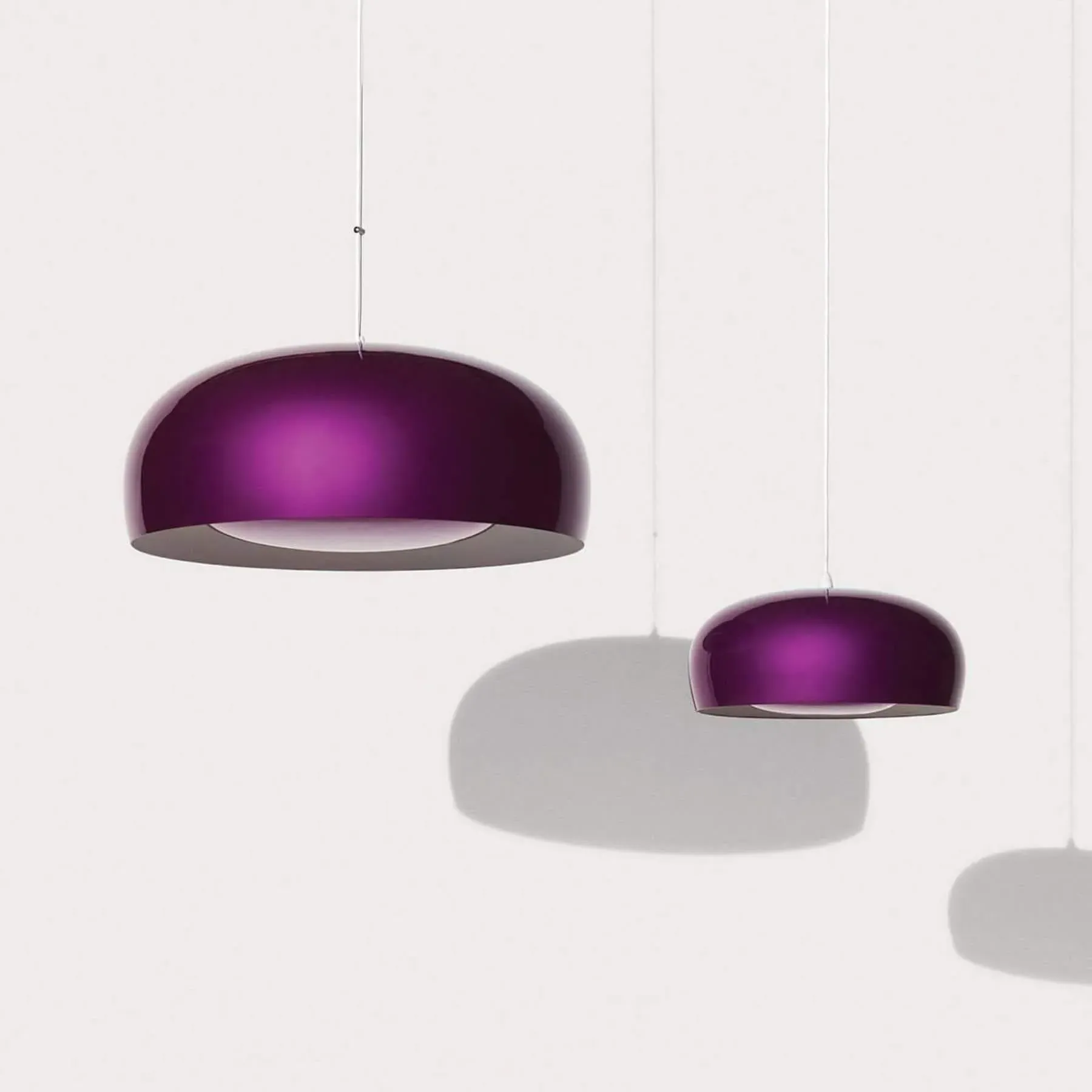 Large Pendant Light - Violet, Aluminium