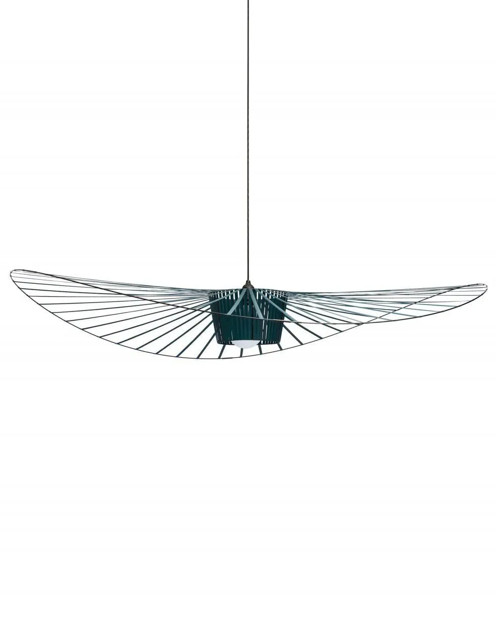 Large Pendant Light with Ribbons - Green