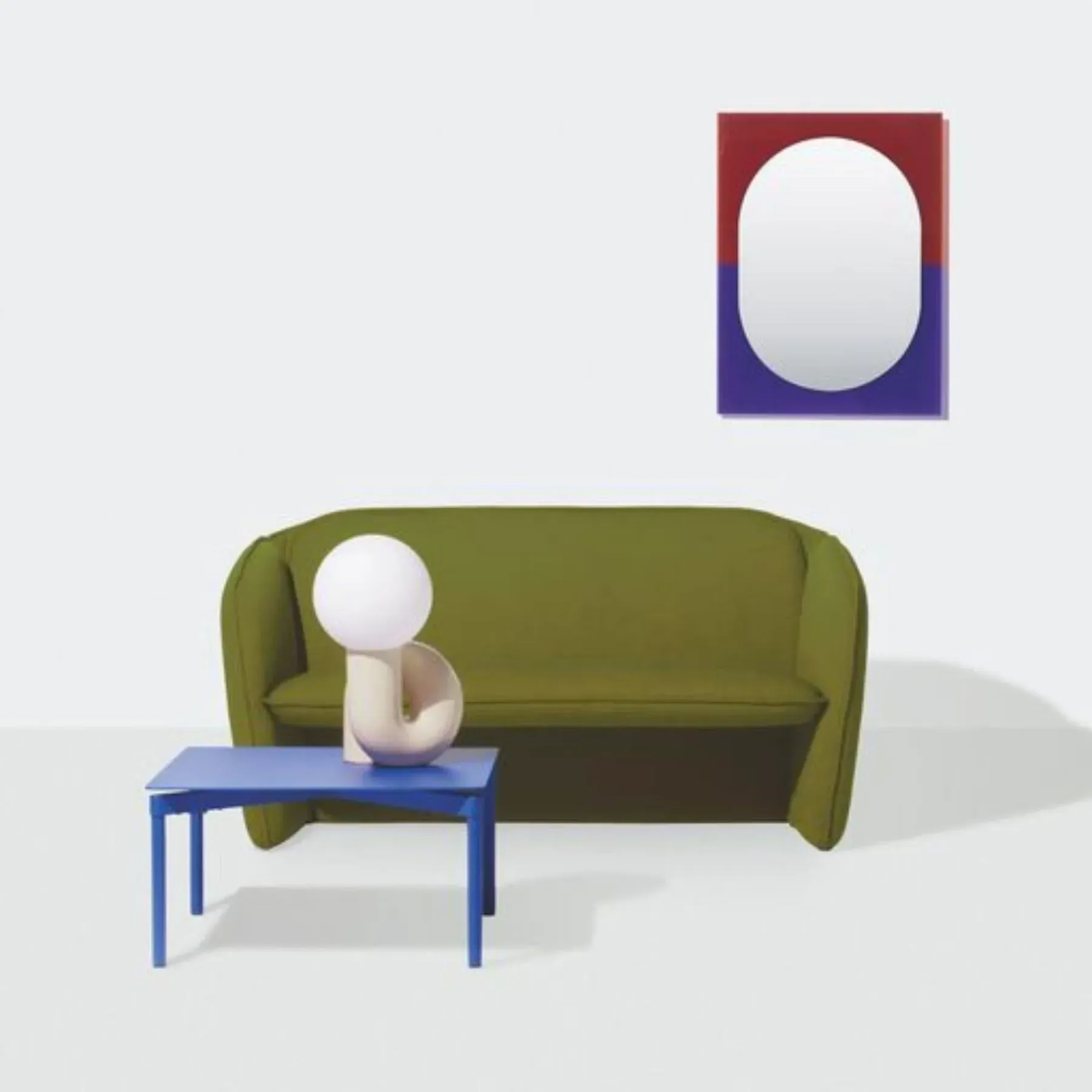 Large Table Lamp with Opaline Glass - Cherry