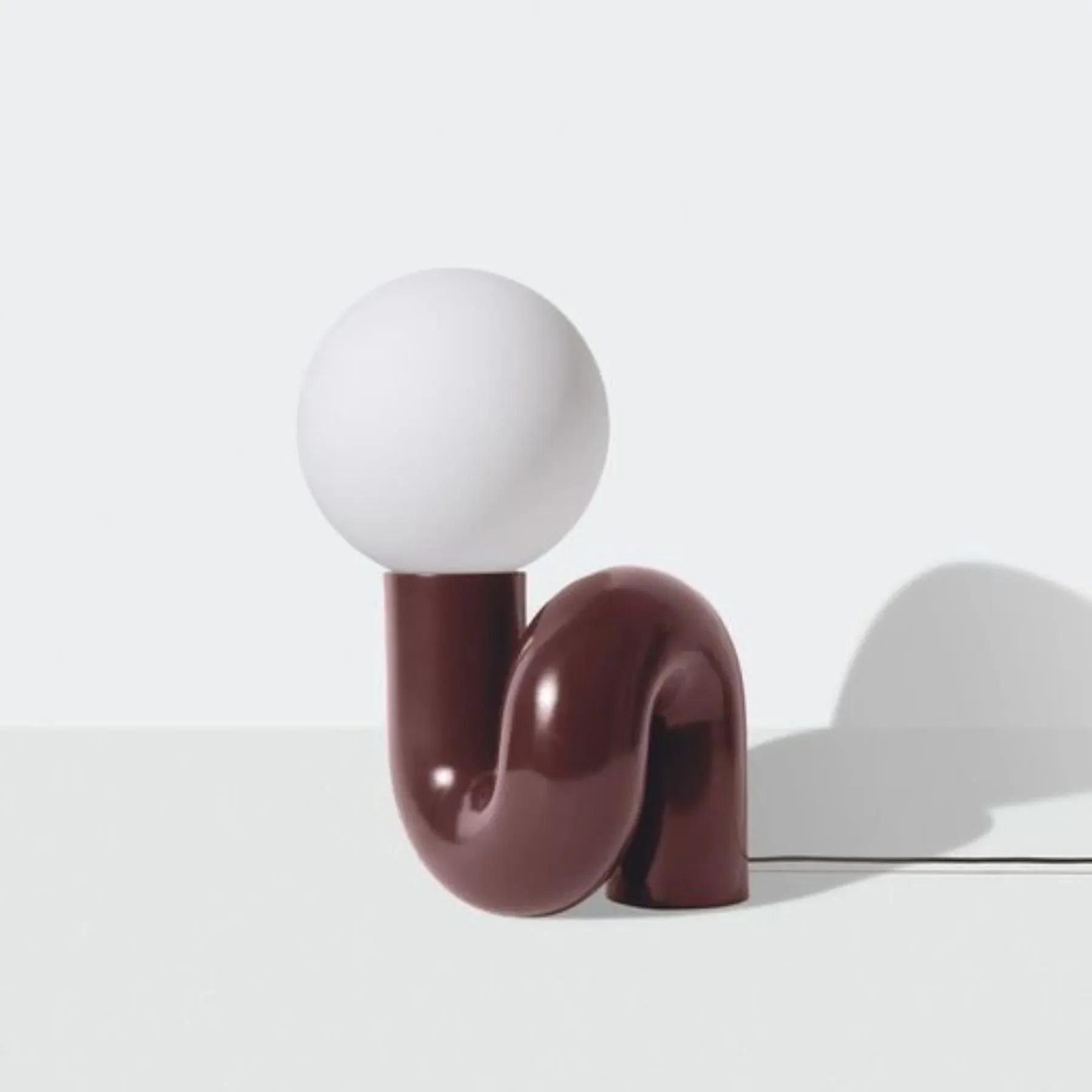 Large Table Lamp with Opaline Glass - Cherry image