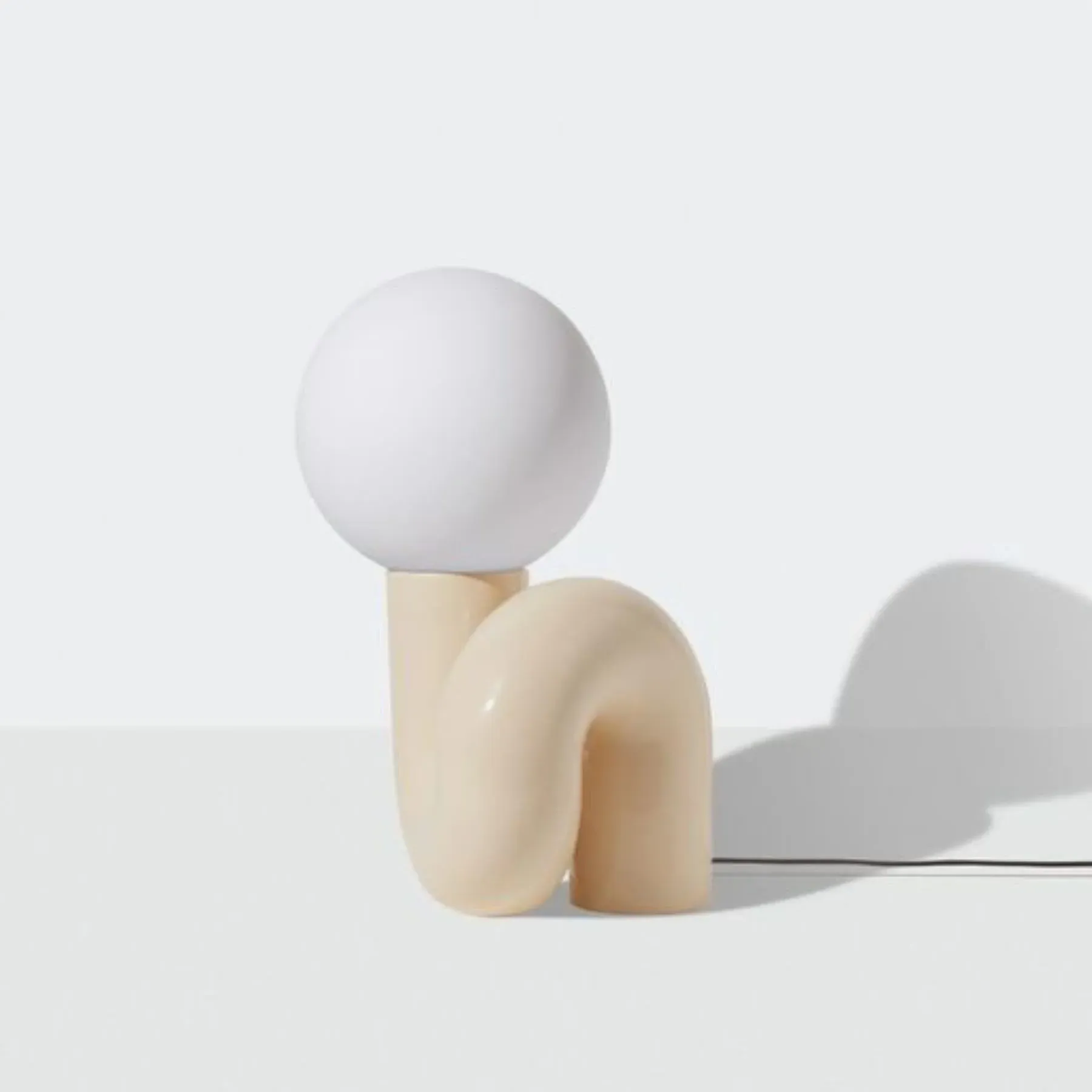 Large Table Lamp with Opaline Glass - Vanilla